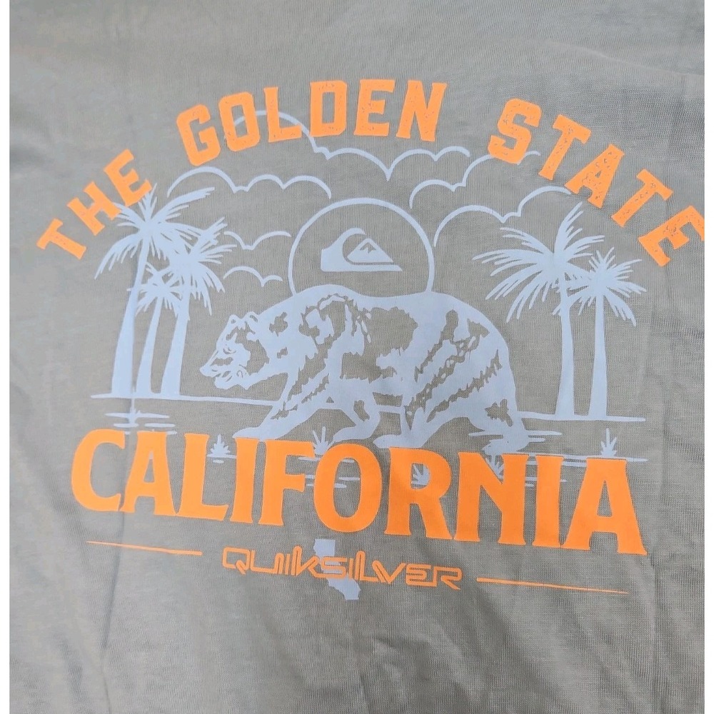 Quicksilver Mens Medium Short Sleeve T shirt California Bear Golden State Tee